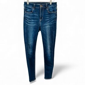 American Eagle Outfitters Dark Blue High Rise Jeans